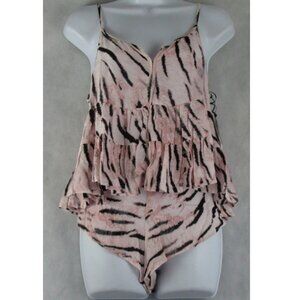 Midnight Bakery Women's 2-Piece Rayon Pajama Set, Pink Animal Print, Small